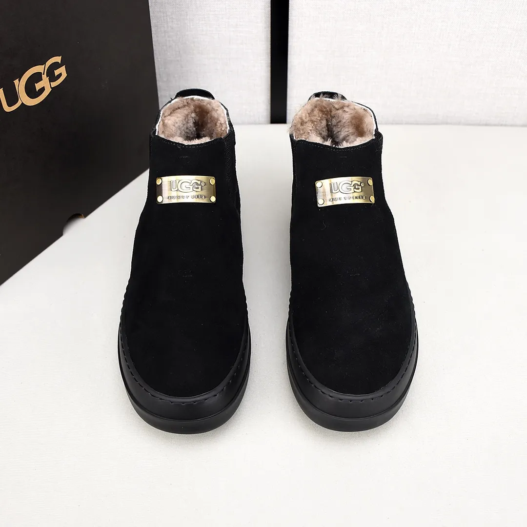 PP520🛜🛜🛜【ugg】The upper is made of waterproof nubuck, real wool lining, and non-slip rubber sole. Warm and comfortable, a must-have in winter! Men's size 38-44 (custom-made size 45 is non-refundable).
